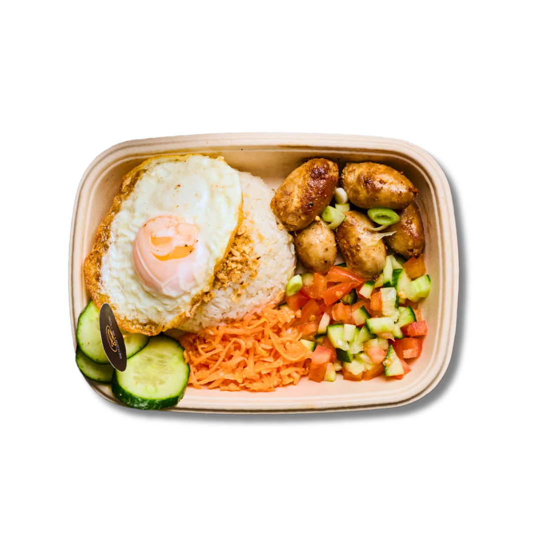 Garlic Longsilog (Garlic Filipino Sausage)